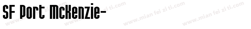 SF Port McKenzie字体转换